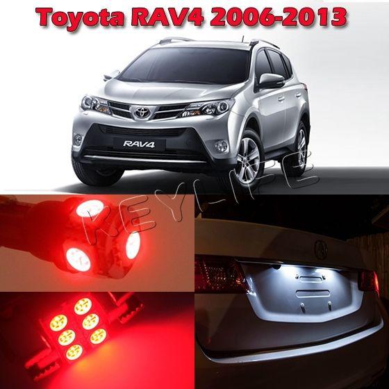 6 red map dome license led light deal package for toyota rav4 2006-2013 w/gift