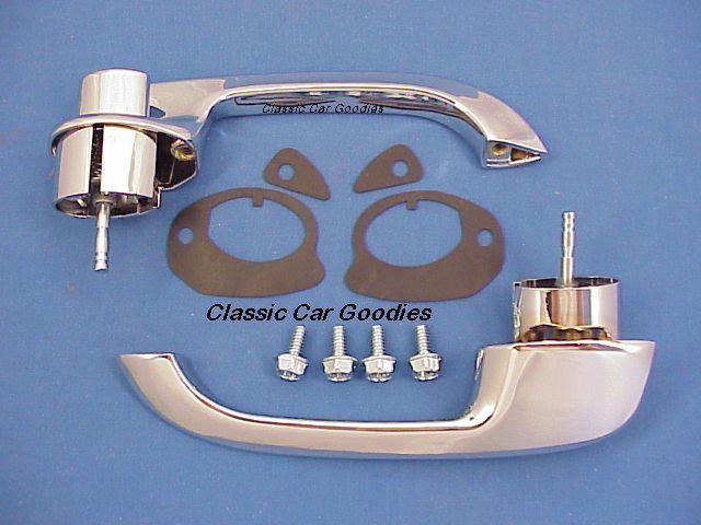 1955-1957 chevy car outside door handles (2) 1956 2 dr.