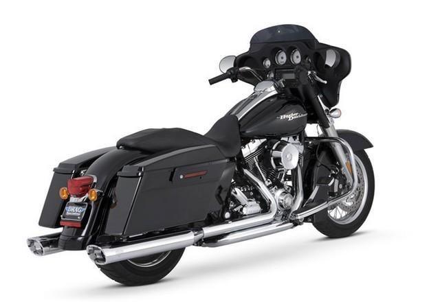 Vance & hines exhaust dresser duals chrome for harley fl 09