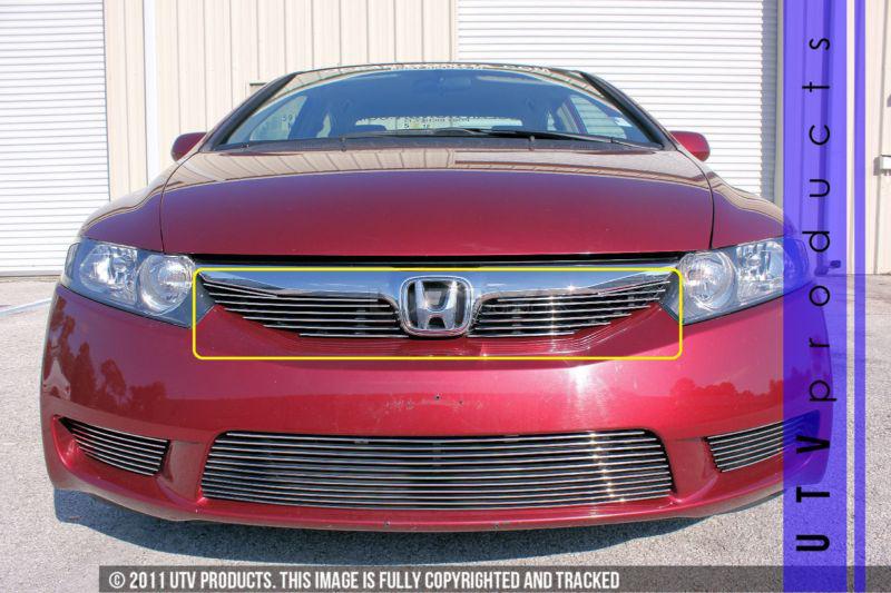 2009 - 2011 honda civic 4dr 2pc upper chrome billet grille kit