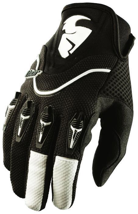 Thor flow series mx motorcycle gloves black xl/x-large