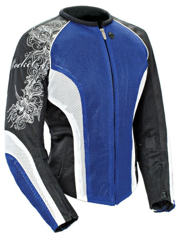 Joe rocket ladies cleo 2.2 blue xl textile mesh motorcycle jacket womens