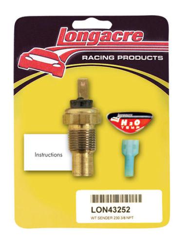 Longacre 43252 230º water temp 3/8" npt sender imca dirt drag