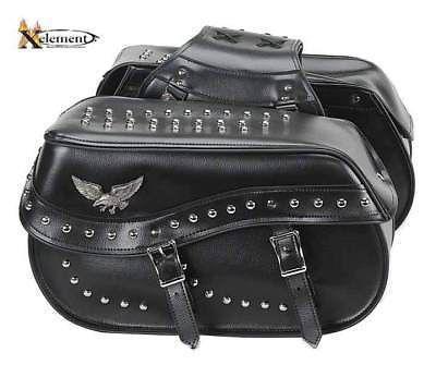 Waterproof studded eagle saddlebag