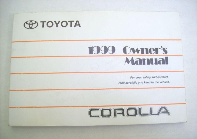 1999 toyota corolla owner’s manual with case, maintenance guide, warranty & more