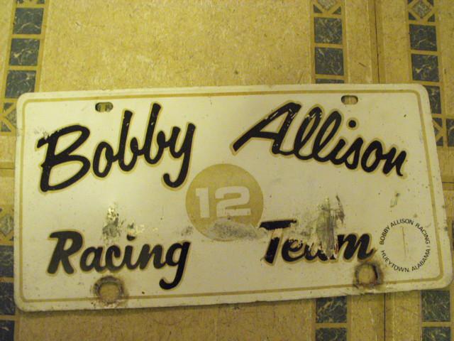 Purchase 70s Vintage Bobby Allison Racing Team License Plate Hueytown Alabama 12 Nascar In 