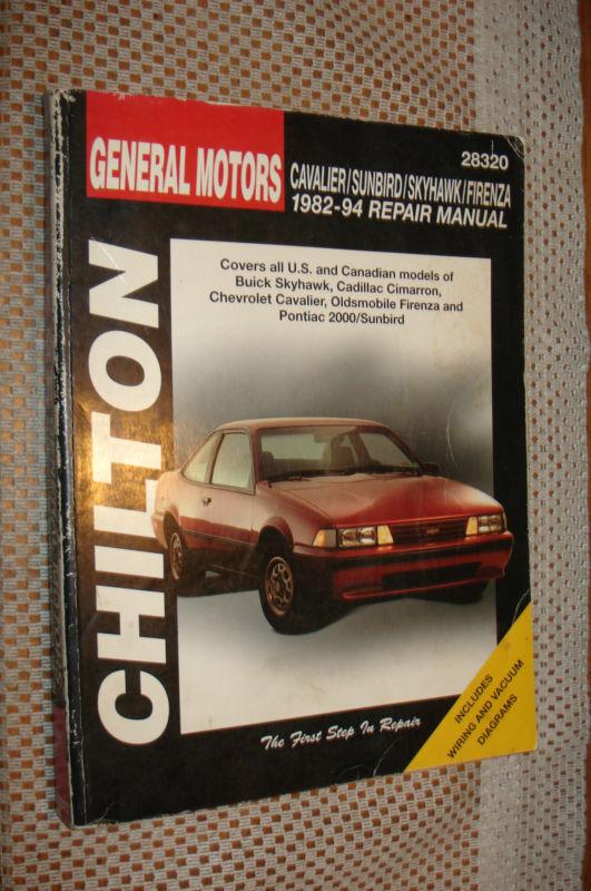 1982-1994 buick service manual shop book chevy cavalier pontiac sunbird olds