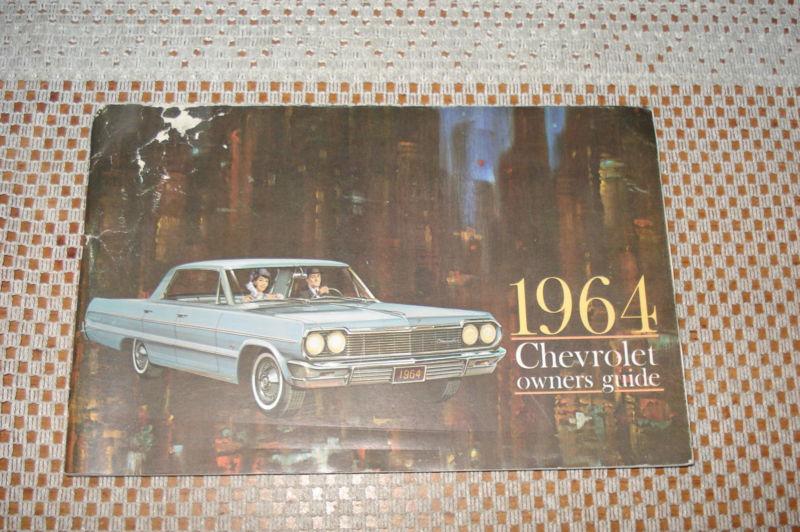 1964 chevy owners manual original glove box book rare!! impala ss and more