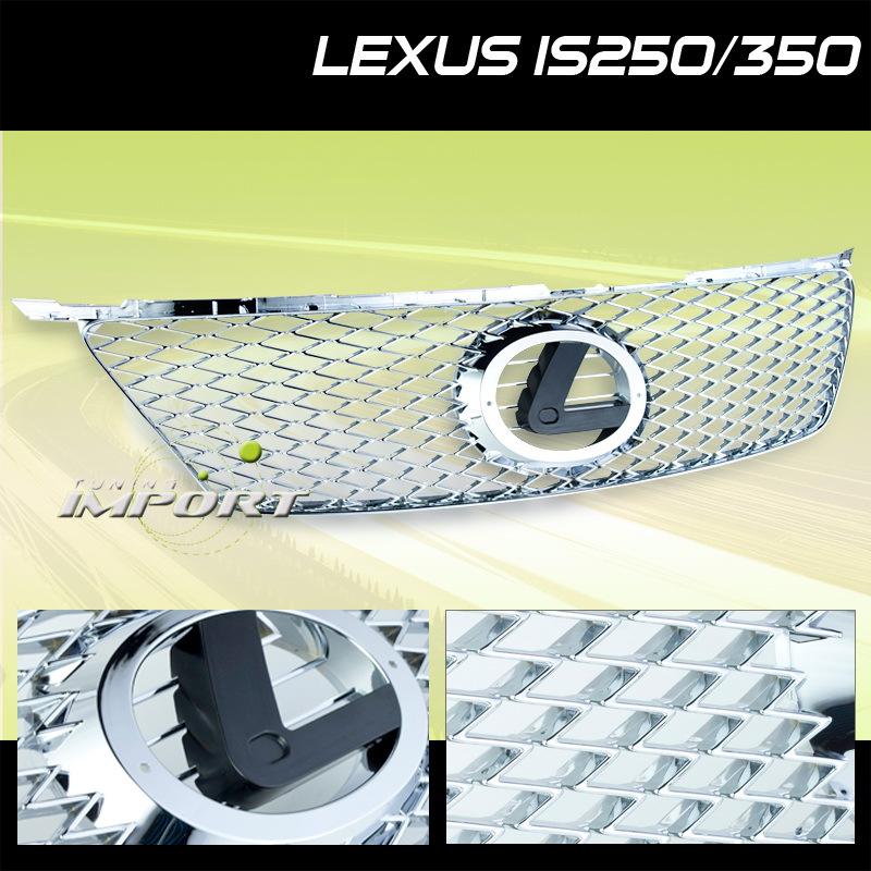 Lexus 06 07 08 is 250/350 chrome front mesh isf is-f style grille grill new 