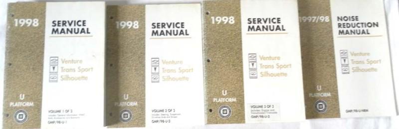 1998 chevrolet venture pontiac transport olds silhouette  service manual set 