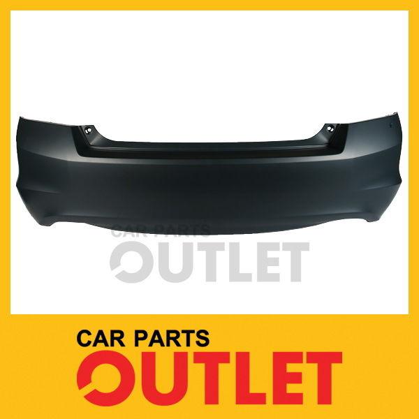 2008-2012 accord 4dr rear bumper primed fascia cover v6 ex ex-l w/2-exhaust hole