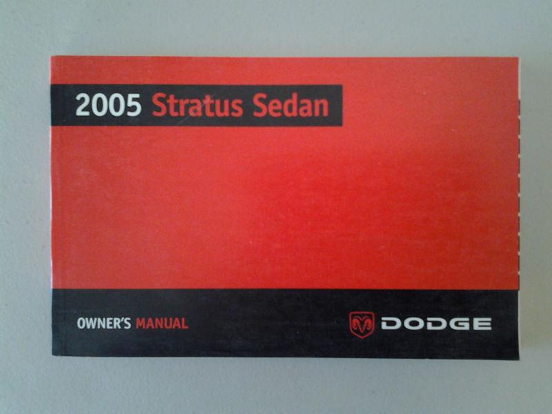 2005 dodge stratus  owner's manual