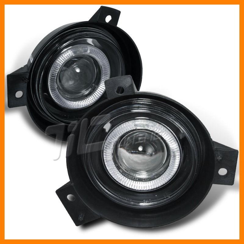 01-04 ranger projector led halo angel eyes fog driving light lamp black housng