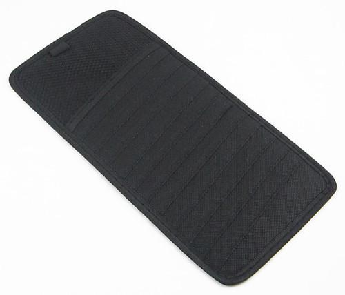 Car sun visor 12  cd/dvd holder black sleeve wallet