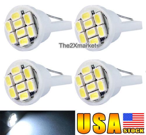 4 x pure white led dome light bulbs t10 916 447 904 906 smd interior fast ship