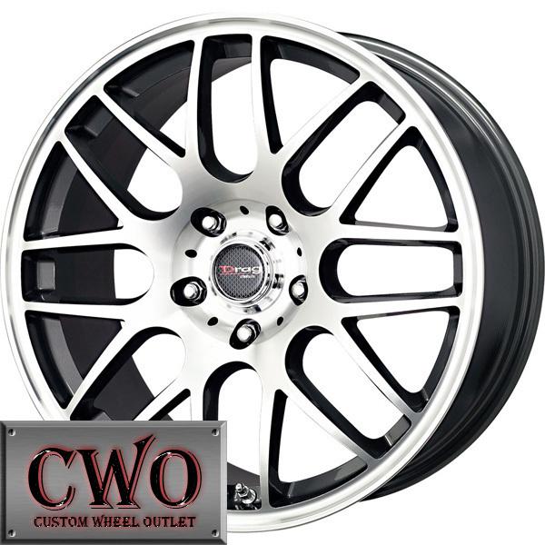 17 gunmetal drag dr-37 wheels rim 5x120 5 lug cts bmw 1 3 series acura tl rl gto