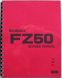 Suzuki fz50 rascal scooter service manual 79 80 81