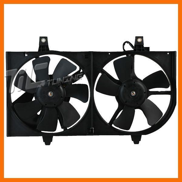 Nissan sentra radiator a/c condenser fan assembly moter blade shroud 00-01