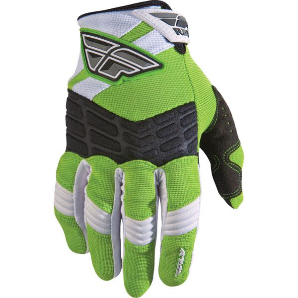 Green/white 3 fly racing f-16 race youth glove