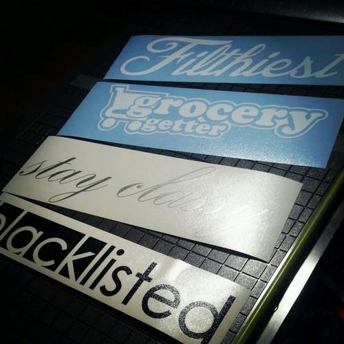 Qty 4!  filthiest blacklisted sick illest drift jdm hellaflush decals stickers