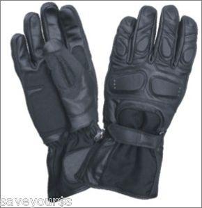 Motorcycle gel leather winter cordura riding gloves xl xlarge