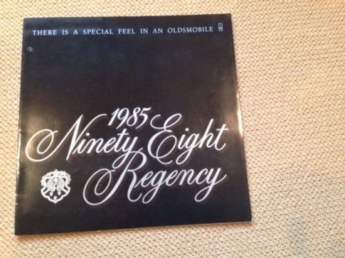 1985 oldsmobile 98 regency catalog brochure ninety eight excellent original 85