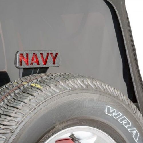 Jeep tweaks navy 3rd brake light guard for 07-15 jeep wrangler jk - black