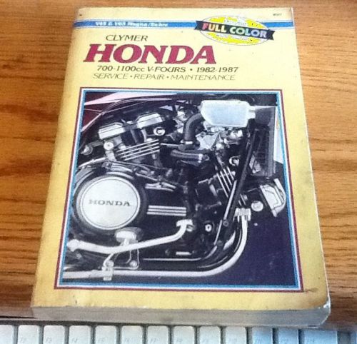 Vintage clymers honda v fours 700-1100cc repair manual 1982-1987