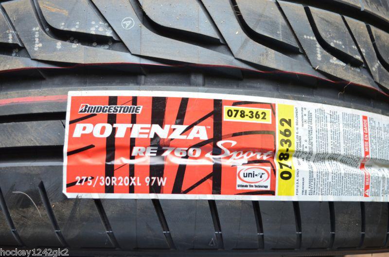 2 new 275 30 20 bridgestone potenza re760 sport tires