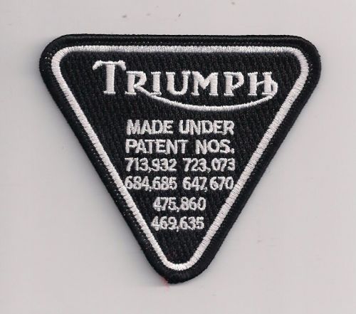 Triumph motorcycles  patent plate patch