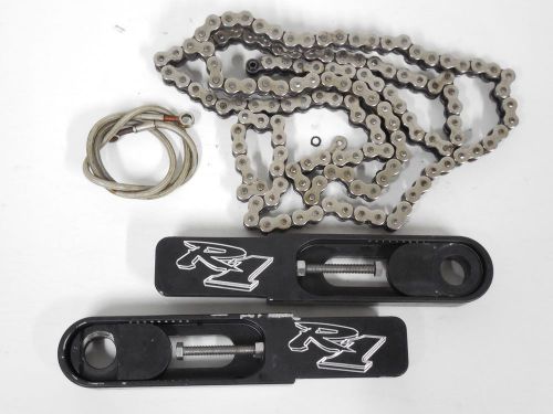 Yamaha yzf r1 yzfr1 1000 07-08 swing arm extension 530 chain &amp; brake line kit