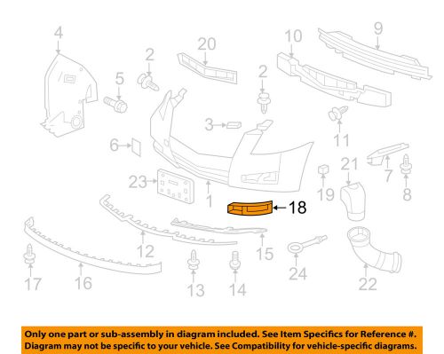 Cadillac gm oem 08-14 cts front bumper-lamp bezel left 15904574