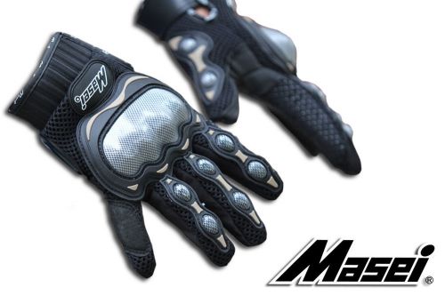 Masei helmet 108 black motorcycle &amp; motocross kawasaki glove m/l/xl p2