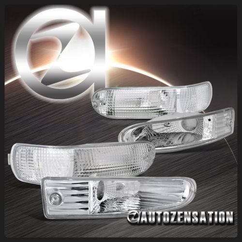 00-02 mitsubishi eclipse clear front &amp; rear parking bumper lights