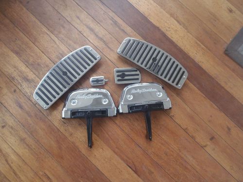 Harley-davidson touring  floorboards road king parts lot  chrome,set, passenger,