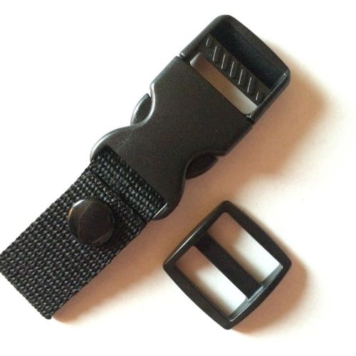 Helmet strap quick release clip buckle kit for up to 1&#034; strap