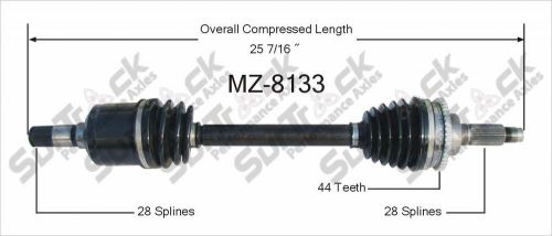 Surtrack mz8133 left new cv complete assembly