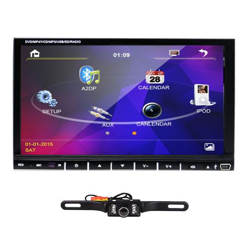 Hd 2 din 7&#034; car dvd player in-dash stereo radio ipod tv bluetooth usb sd+camera