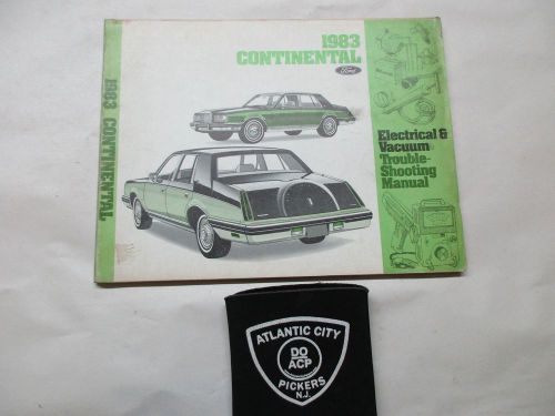 1983 ford lincoln continental electrical &amp; vacuum troubleshooting service manual