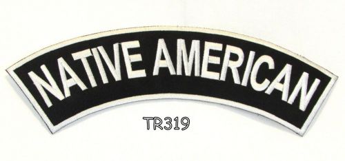 Native american bold iron and sew on top rocker patch for biker jacket tr319sk