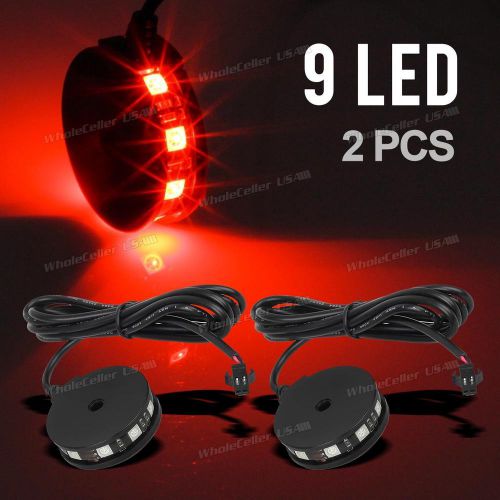 2pcs motorcycle wheel accent lights red 9-5050 inside surface of brake caliper