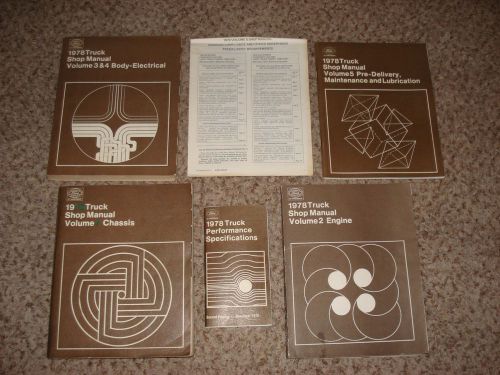 1978 ford truck bronco shop manual set original service books oem repair f ser.