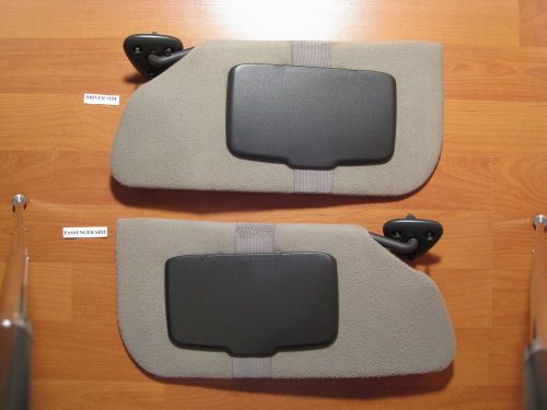 1995-2004 pontiac sunfire driver &amp; passenger sun visor dark grey oem (mirror)