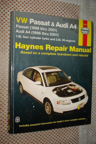 1998-2001 vw passat 1996-2001 audi a4 service manual shop book haynes repair 00