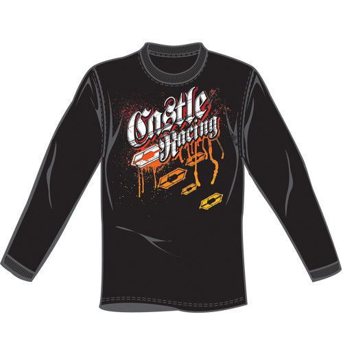 Castle x racewear spray mens long sleeve shirt black