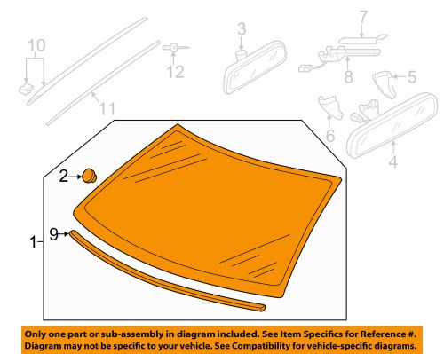 Vw volkswagen oem 11-15 jetta-windshield glass 5c6845011jnvb