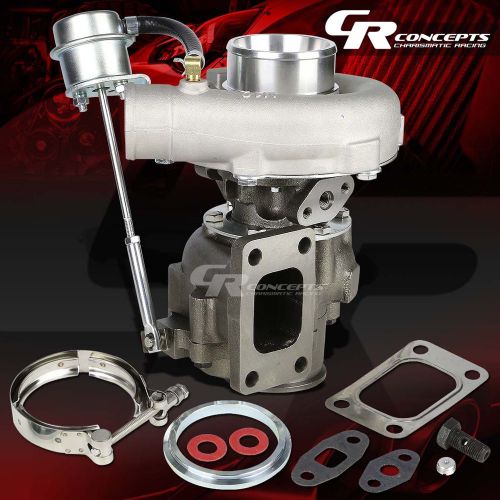 T04e t3 ar.63 billet compressor wheel casted iron v-band turbo charger+wastegate