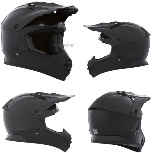 Mx helmet ckx tx-228 solid black glossy medium off road dirt bike motocross