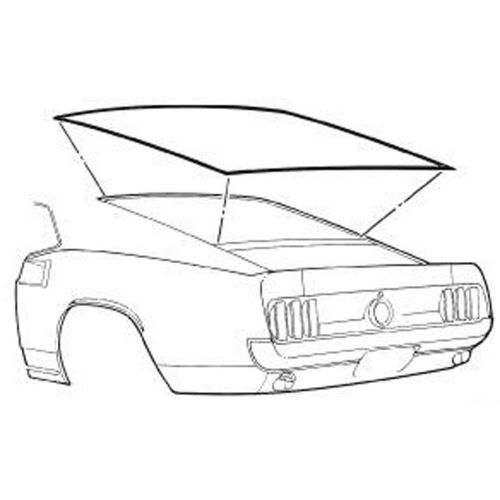 Mustang window weatherstrip rear fastback 1969-1970