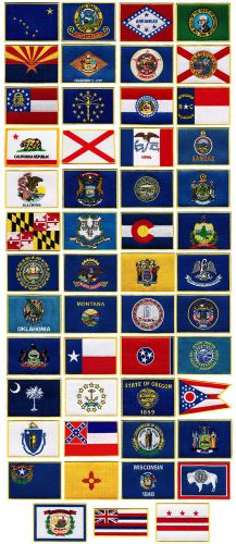 Purchase 50 STATE FLAG PATCHES - IRON-ON BIKER EMBLEMS - USA TRAVEL ...